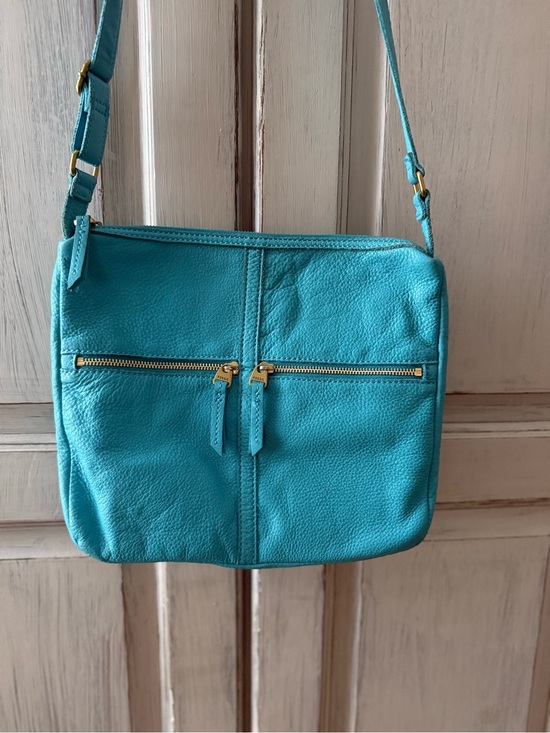 Fossil Handbags - Fossil Turquoise Leather Crossbody Bag